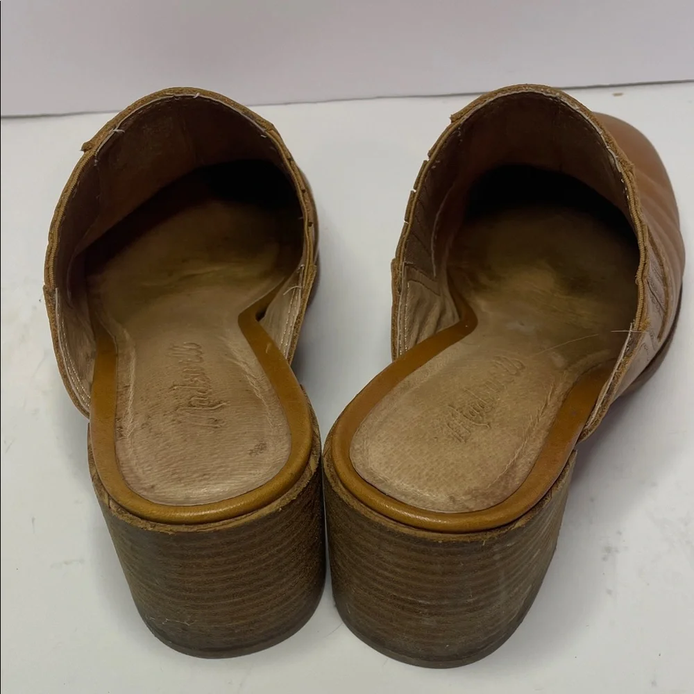 Madewell Brown Leather Women's Mules Size 8.5 - Picture 3 of 4